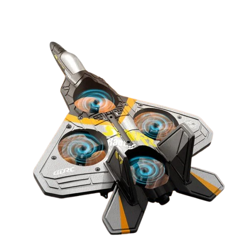 4DRC V17 RC Airplane – 2.4GHz 6‑Channel EPP Remote Control Plane with 4 Motors, Stunt Rolls & LED Lights