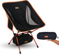 TREKOLOGY YIZI GO Camping Chair for Adult – Compact. Foldable. Lightweight 0.9 kg. 136 kg Capacity. Durable Aluminum. Quick Setup. Ideal for Backpacking. Beach. and Outdoor Adventures (Black)