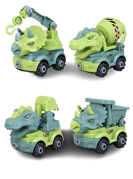 Dinosaur Engineering DIY Take-Apart Construction Toy Cars – Build & Play STEM Gift for Boys