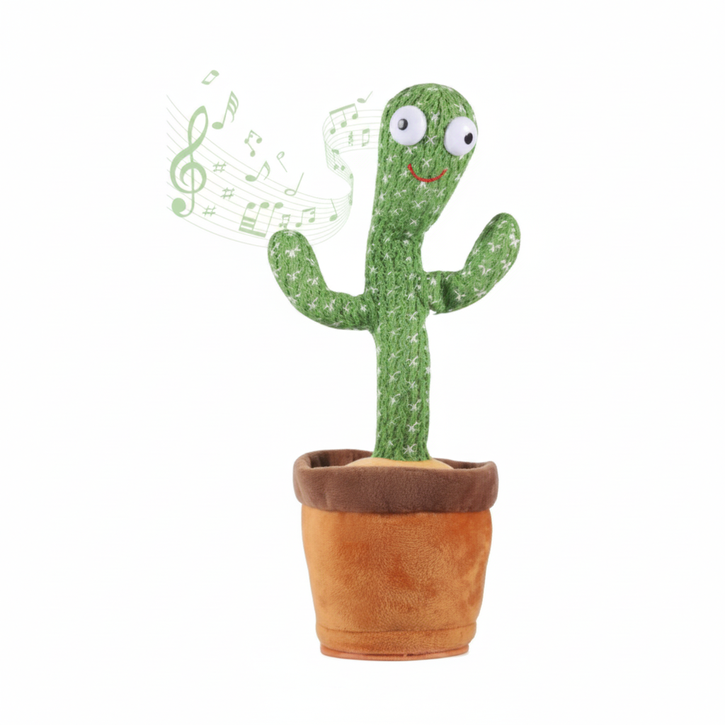 Dancing Cactus Plush Toy – Singing Recording LED Light Kids Educational Gift