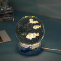 Ocean Series Crystal Ball Night Light – Glowing Desktop Ornament with Sea Creature Scenes