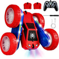 Spider 4WD RC Stunt Car – 360° Flip Remote Control Car with LED Lights (Red)