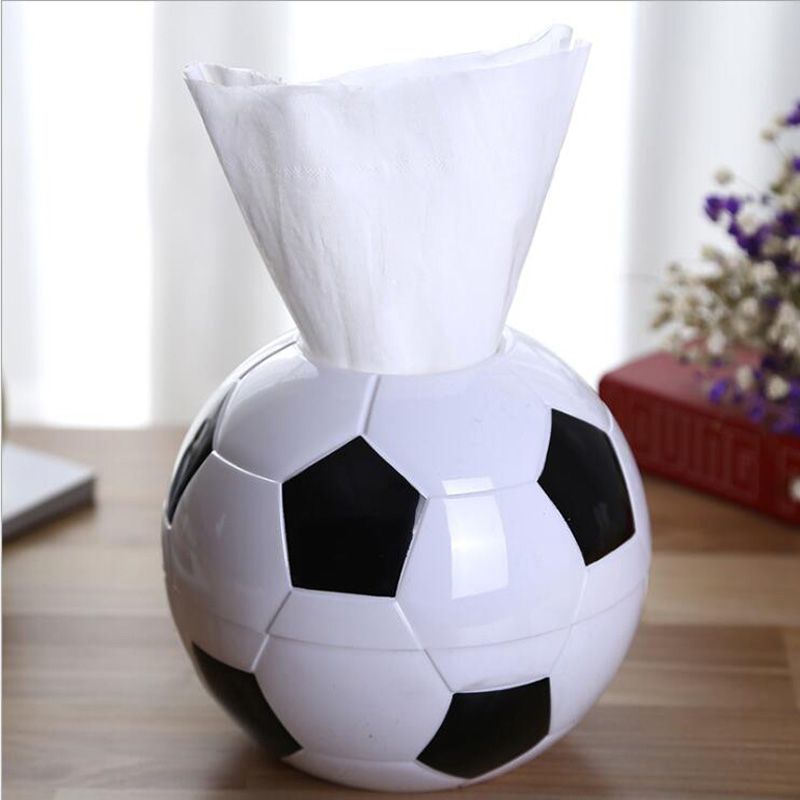Football‑Shaped Tissue Holder – Creative Round Tissue Box for Home, Office, Bathroom & Car
