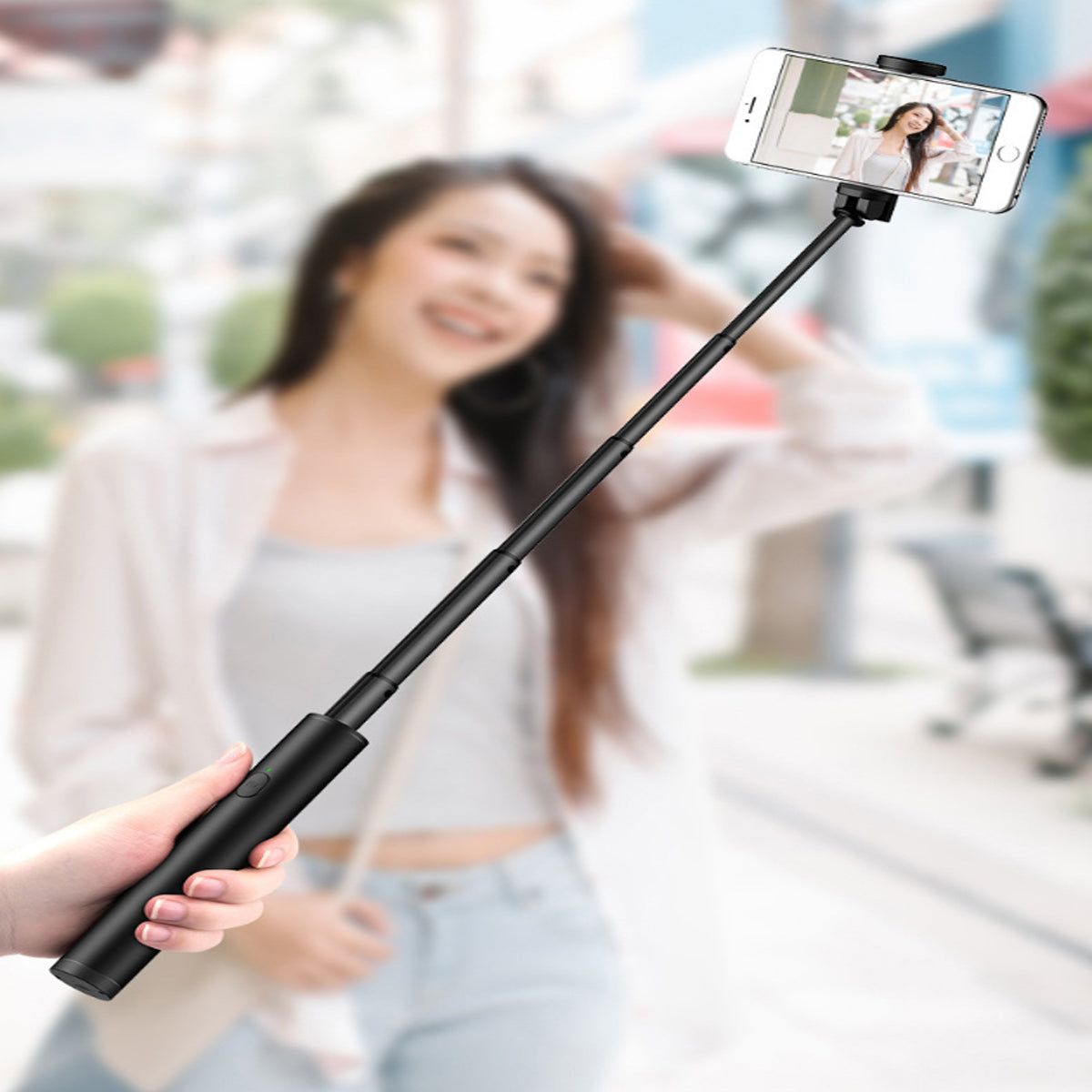 Invisi Mini Selfie Stick – Compact, Foldable & Extendable Bluetooth Selfie Stick