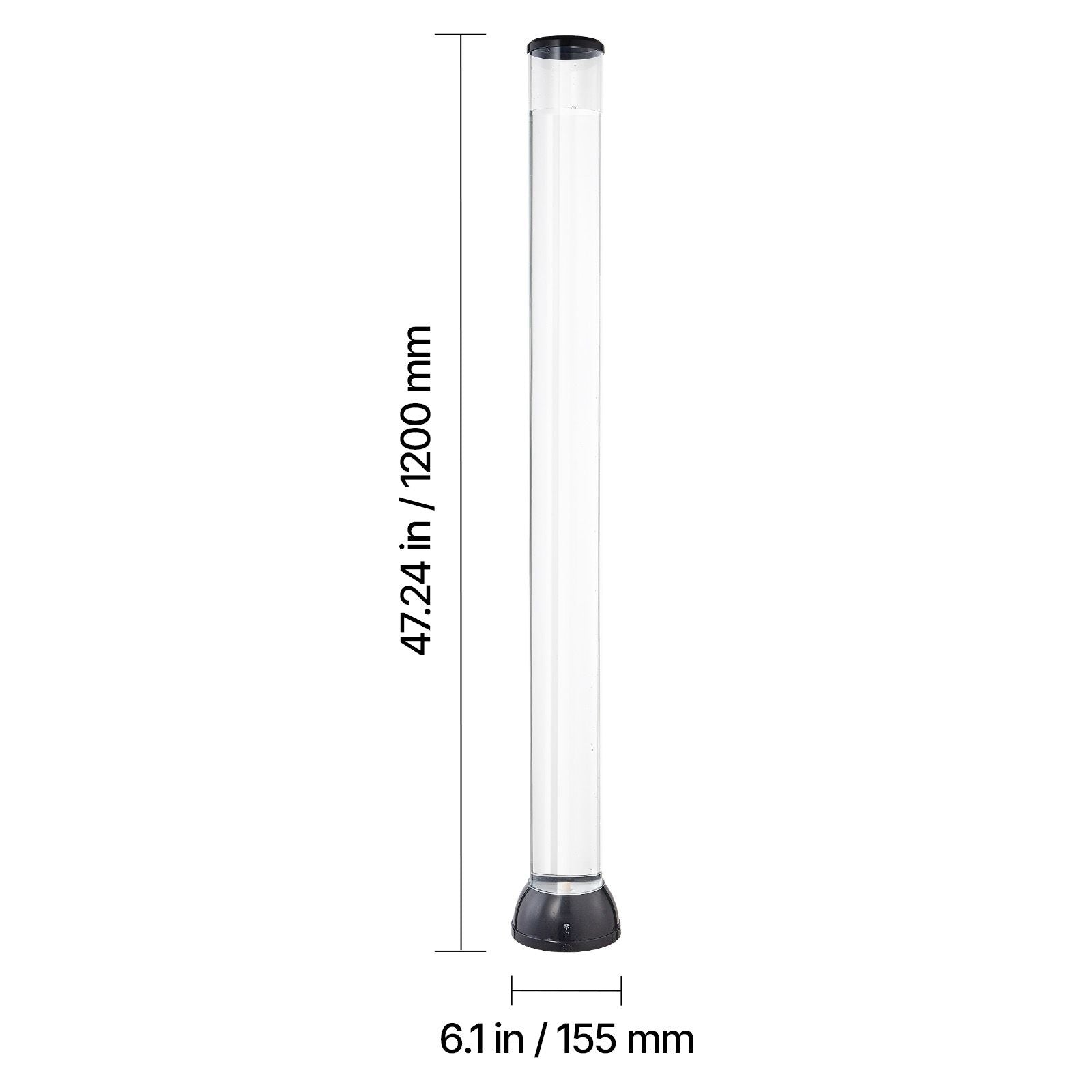 4 ft Sensory Bubble Tube Lamp — 10 Floating Fish, 16 Color Effects & Remote Control