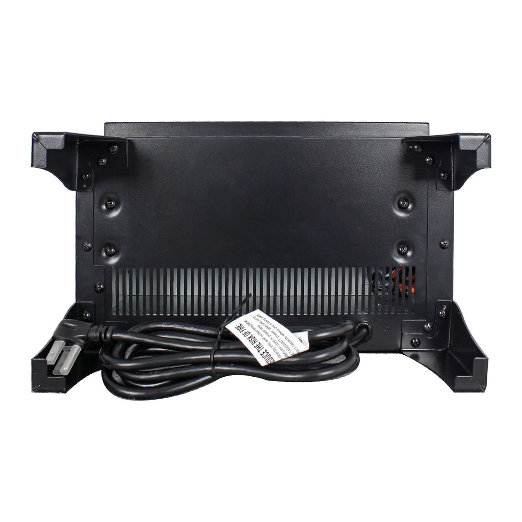17" Freestanding Electric Fireplace Stove Heater with 3D Flame Effect – 1400W/700W, Overheat Protection & Panoramic View