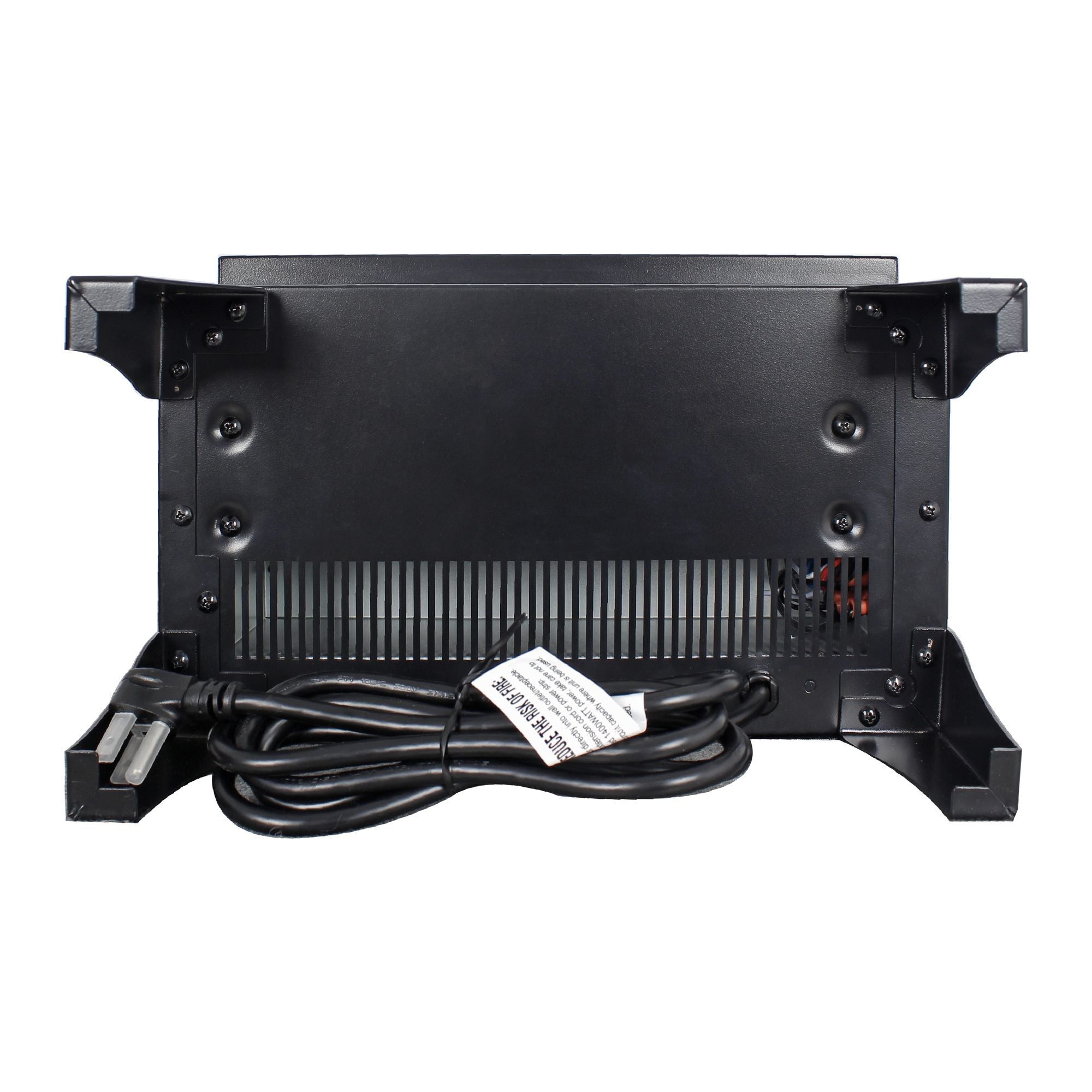 17" Freestanding Electric Fireplace Stove Heater with 3D Flame Effect – 1400W/700W, Overheat Protection & Panoramic View