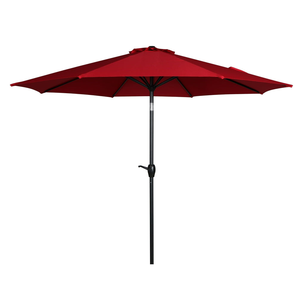9 ft Crank Lift Patio Umbrella with 3-Position Tilt – Outdoor Sun Shade for Patio, Deck & Garden