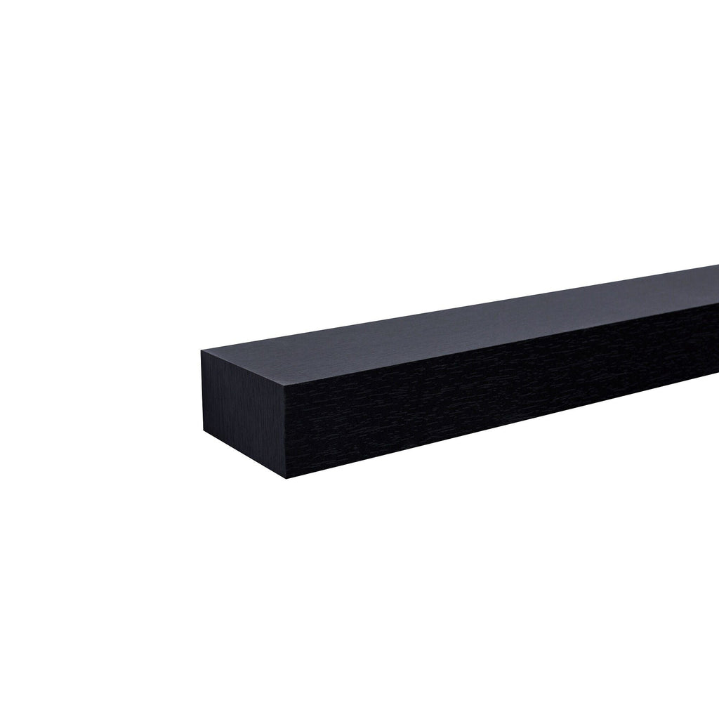 18.11" Floating Wall Shelves with LED Lighting – Black Wood Shelves with Invisible Brackets for Bathroom, Bedroom, Kitchen & Living Room