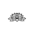 Black Metal Lotus Flower Wall Art – Boho Mandala Decor for Home & Meditation Spaces
