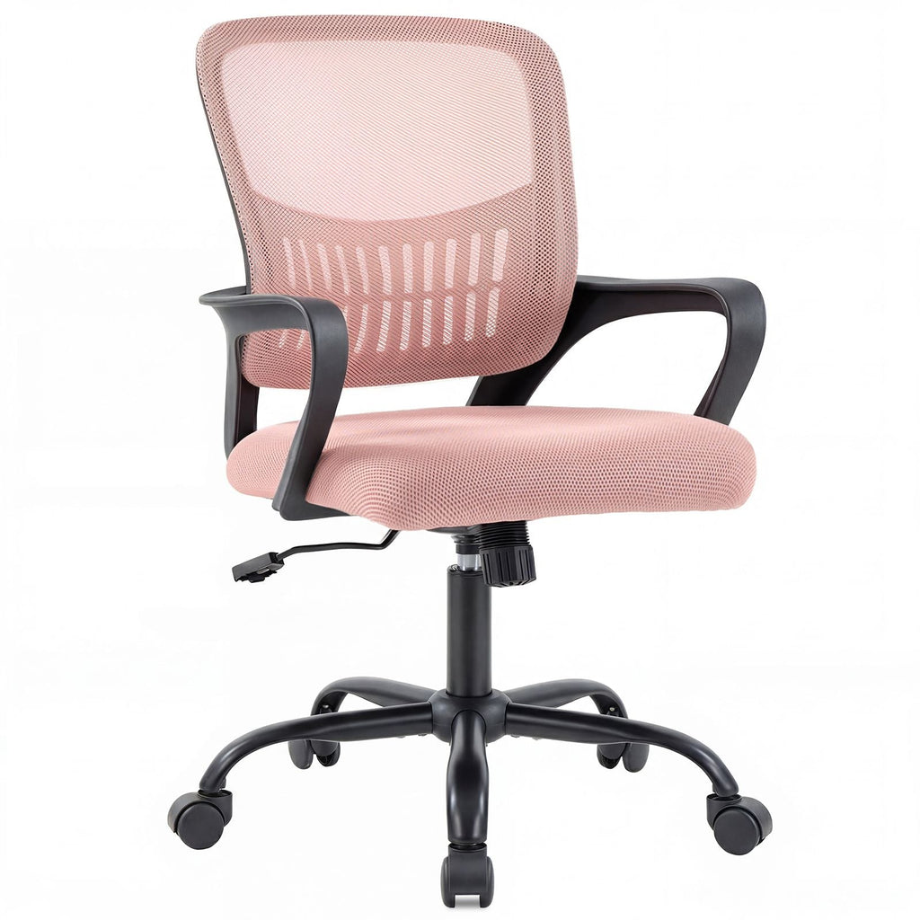 Ergonomic Adjustable Office Chair – Rotating Back‑Style Desk Chair with Lumbar Support & Armrests
