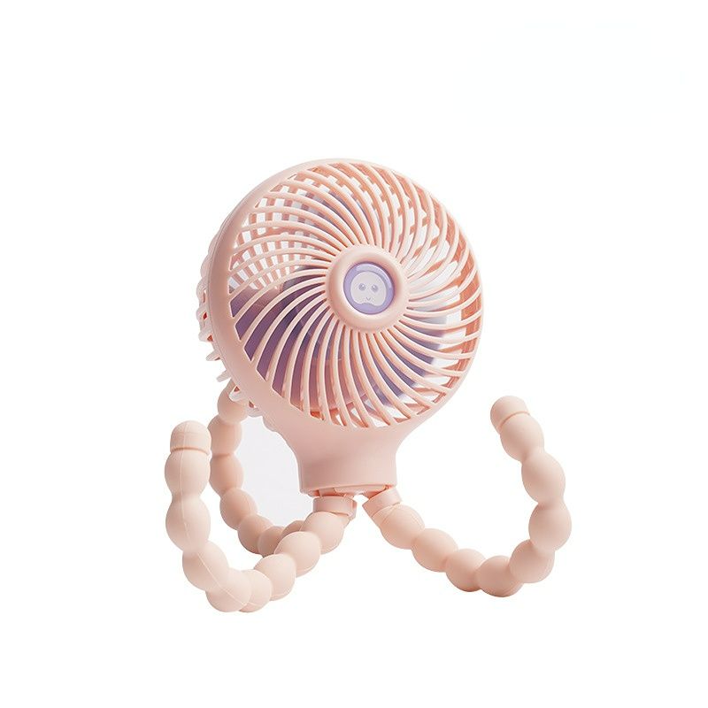 Mini Octopus Stroller Fan – Flexible Tripod Baby Fan with 360° Rotation & USB Rechargeable Power