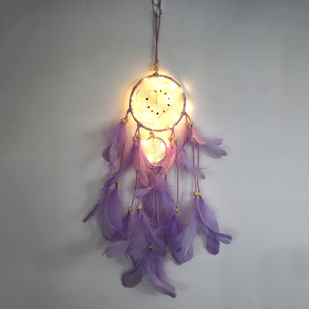 Dream Catcher Night Light – Boho Wall Hanging Ornament Bedroom Decor Gift