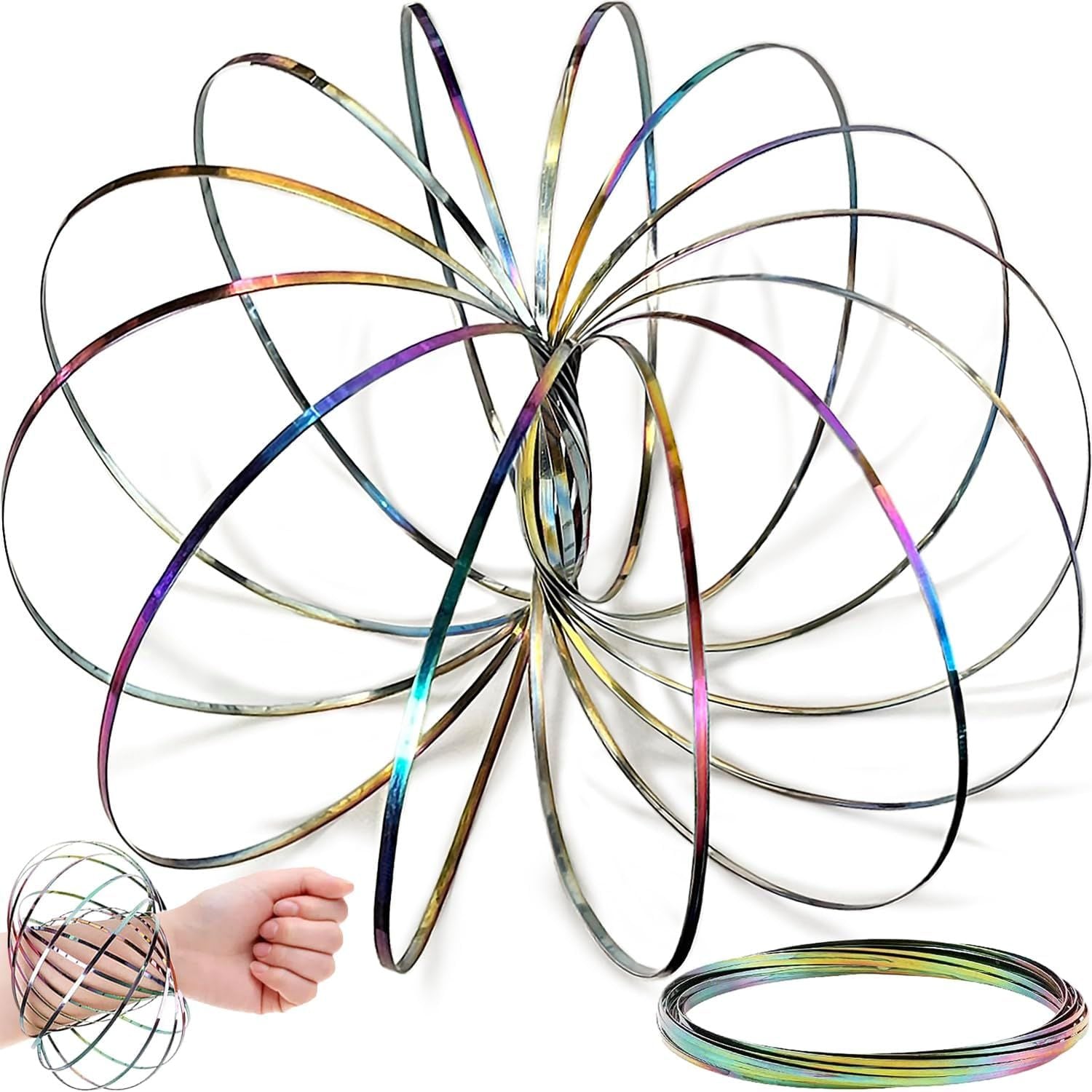 Kinetic Flow Ring Fidget Toy – Sensory Spinner for Kids, Stress Relief & Stocking Stuffer