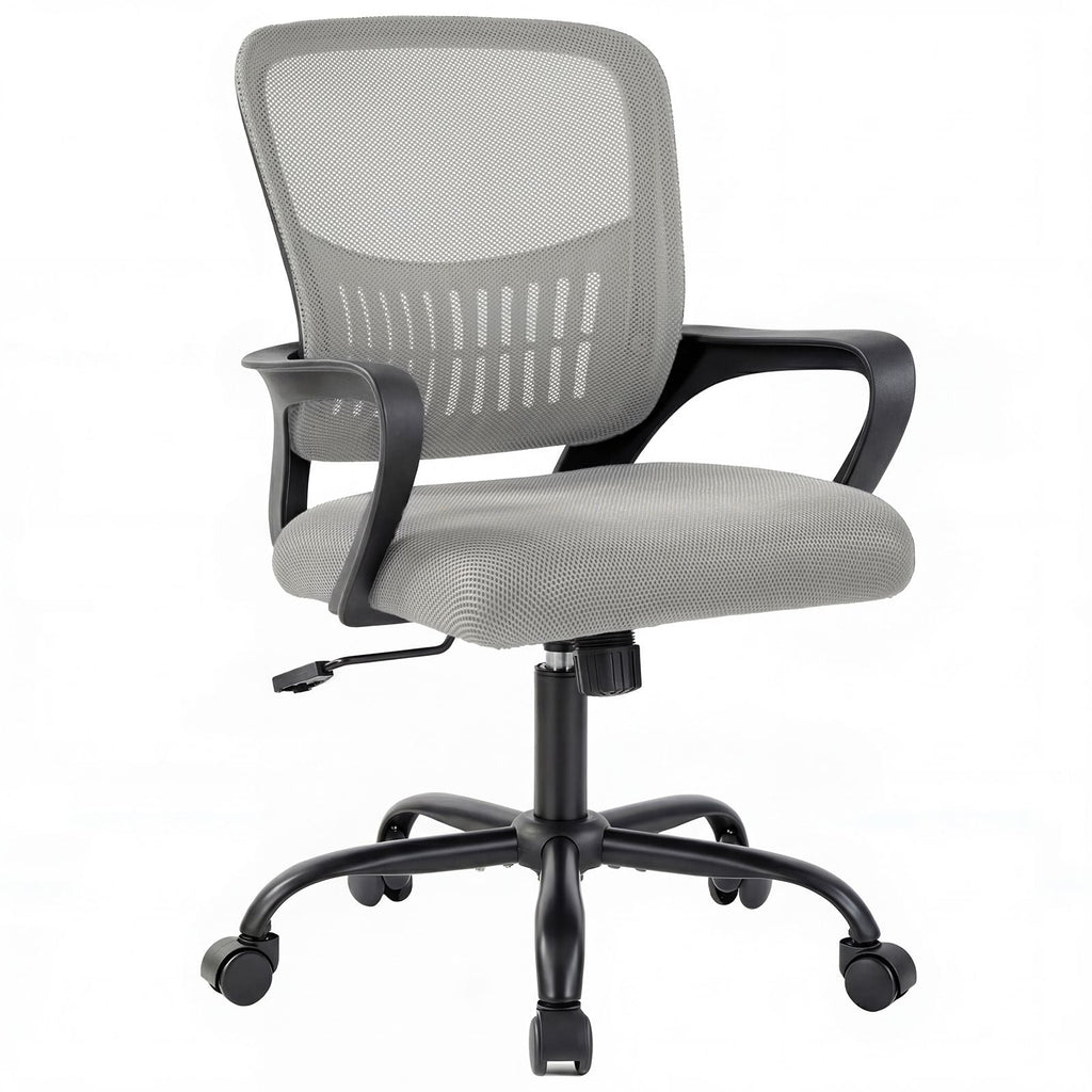 Ergonomic Adjustable Office Chair – Rotating Back‑Style Desk Chair with Lumbar Support & Armrests