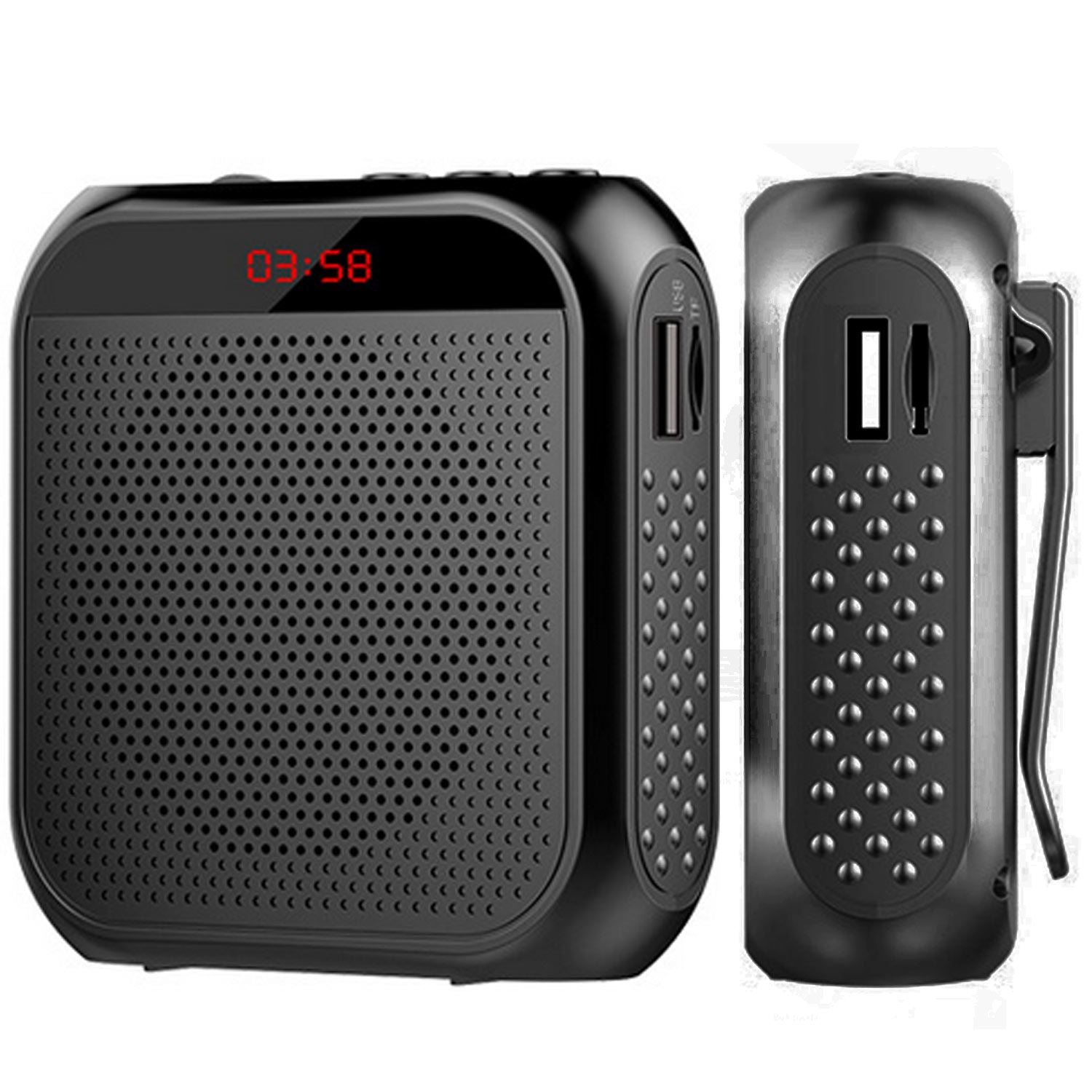 5W Portable Voice Amplifier with Microphone & Display — 2400mAh Rechargeable Speaker for Teachers, Tour Guides & Trainers