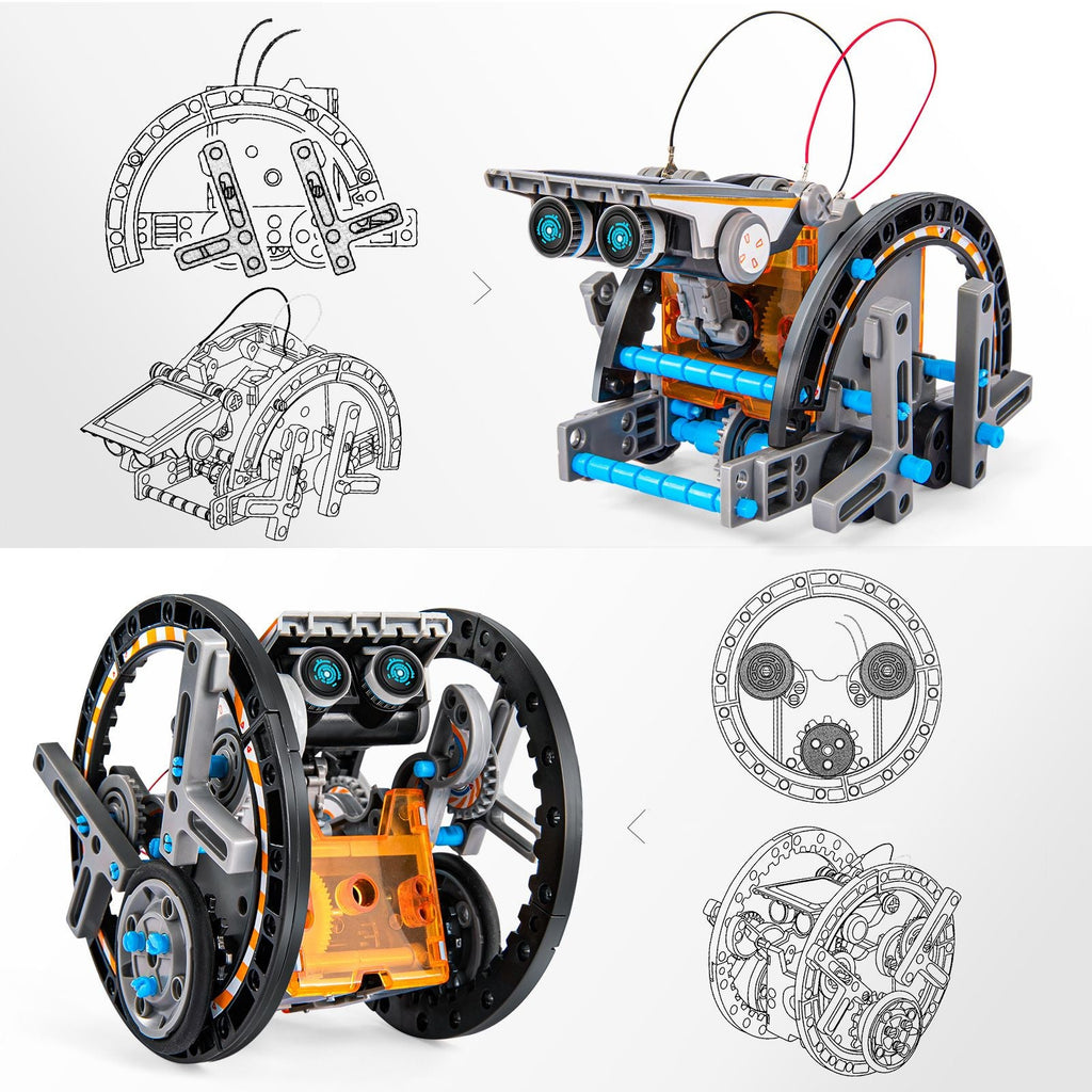 12-in-1 STEM Solar Robot Kit for Kids — Educational DIY Science Toy for Ages 8-13