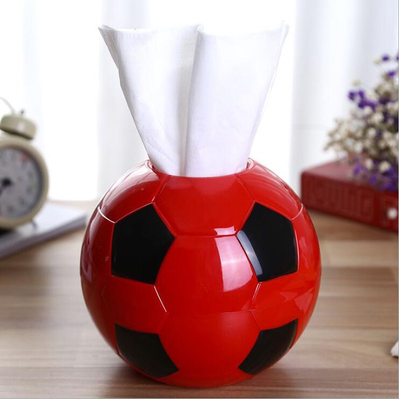Football‑Shaped Tissue Holder – Creative Round Tissue Box for Home, Office, Bathroom & Car
