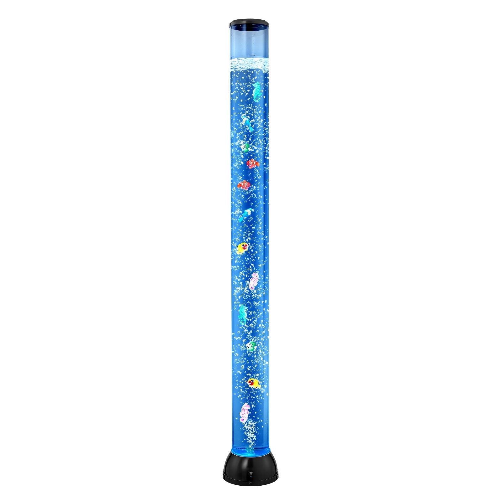 4 ft Sensory Bubble Tube Lamp — 10 Floating Fish, 16 Color Effects & Remote Control