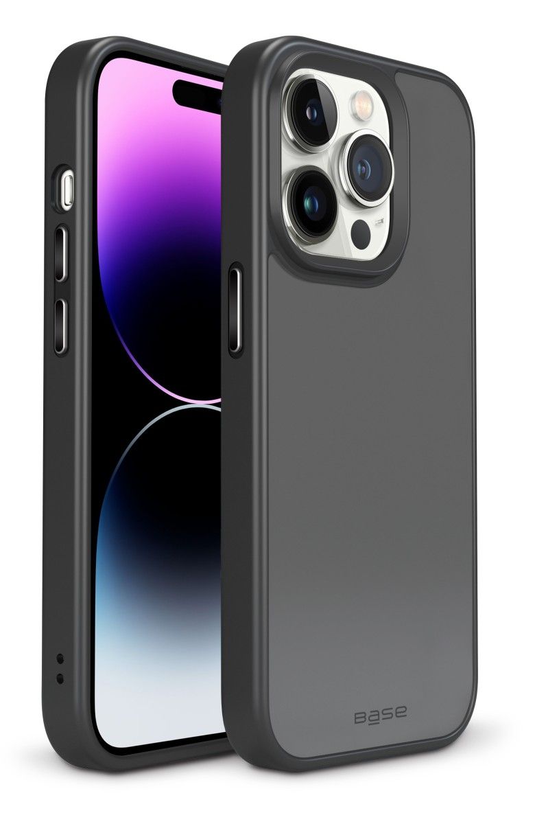 Clear Reinforced Protective Phone Case with Pink Border compatible with iPhone 14 Pro