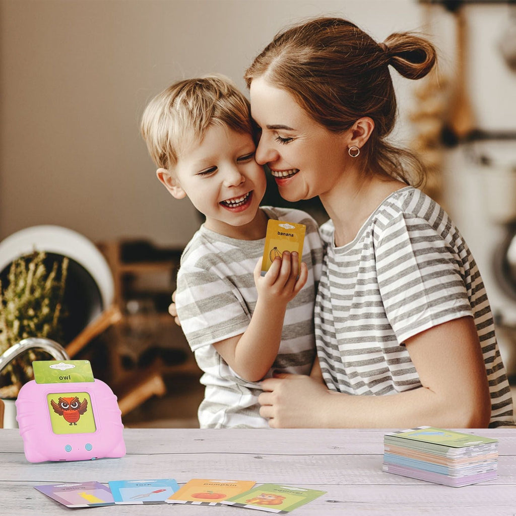 Talking Flash Cards Learning Machine – 224 Words, 112 Double‑Sided Cards, Cognitive Audio Reader for Toddlers (Ages 1–5)