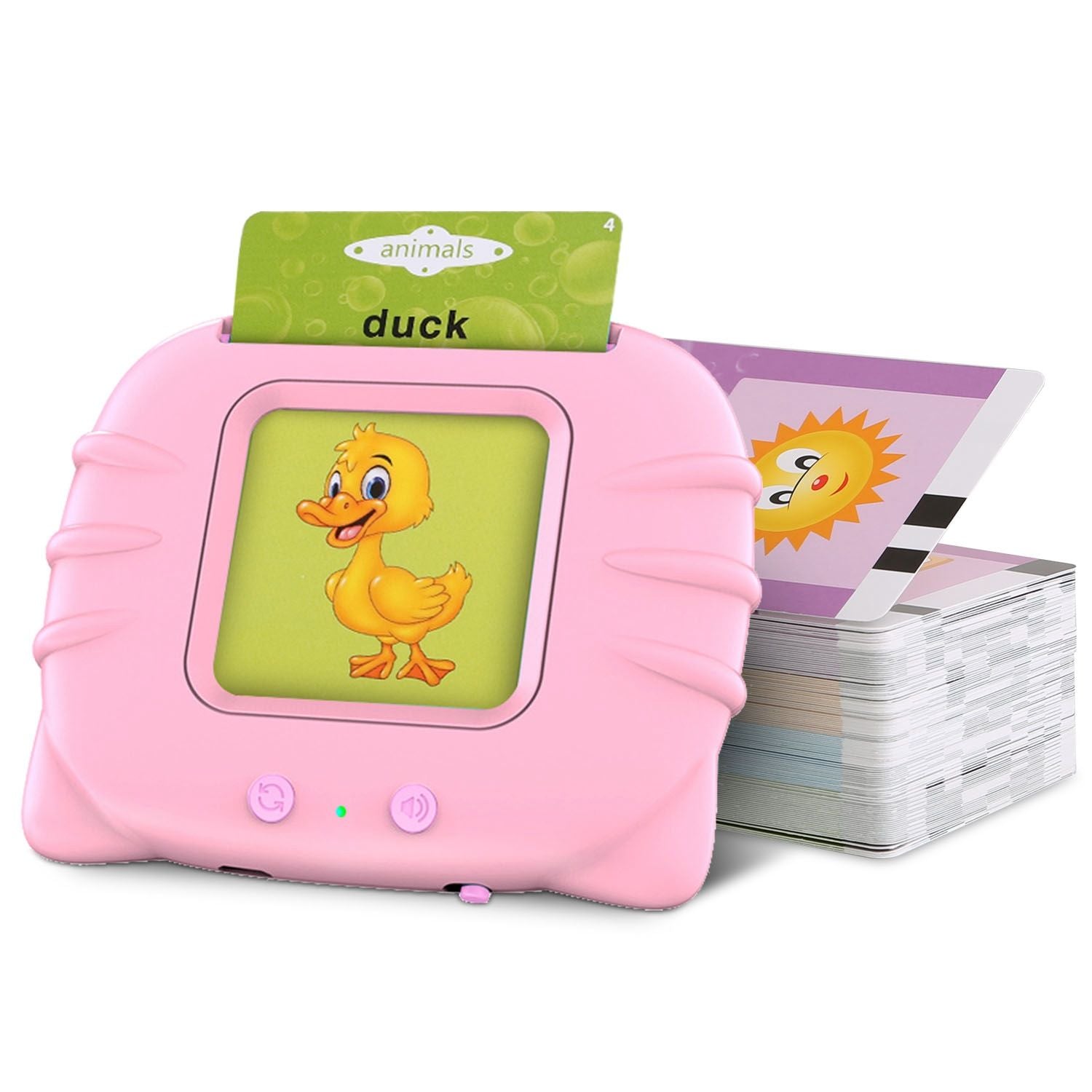 Talking Flash Cards Learning Machine – 224 Words, 112 Double‑Sided Cards, Cognitive Audio Reader for Toddlers (Ages 1–5)