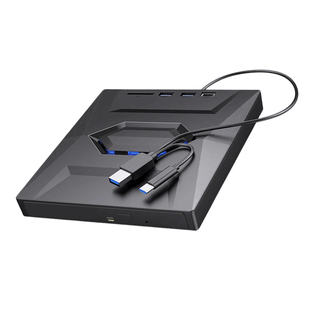External USB 3.0 CD/DVD Drive – High‑Speed Writer, Burner & Player for Windows 11/10 Laptops & PCs