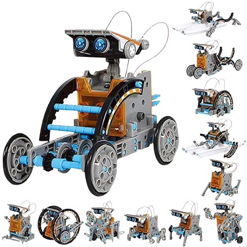 12-in-1 STEM Solar Robot Kit for Kids — Educational DIY Science Toy for Ages 8-13