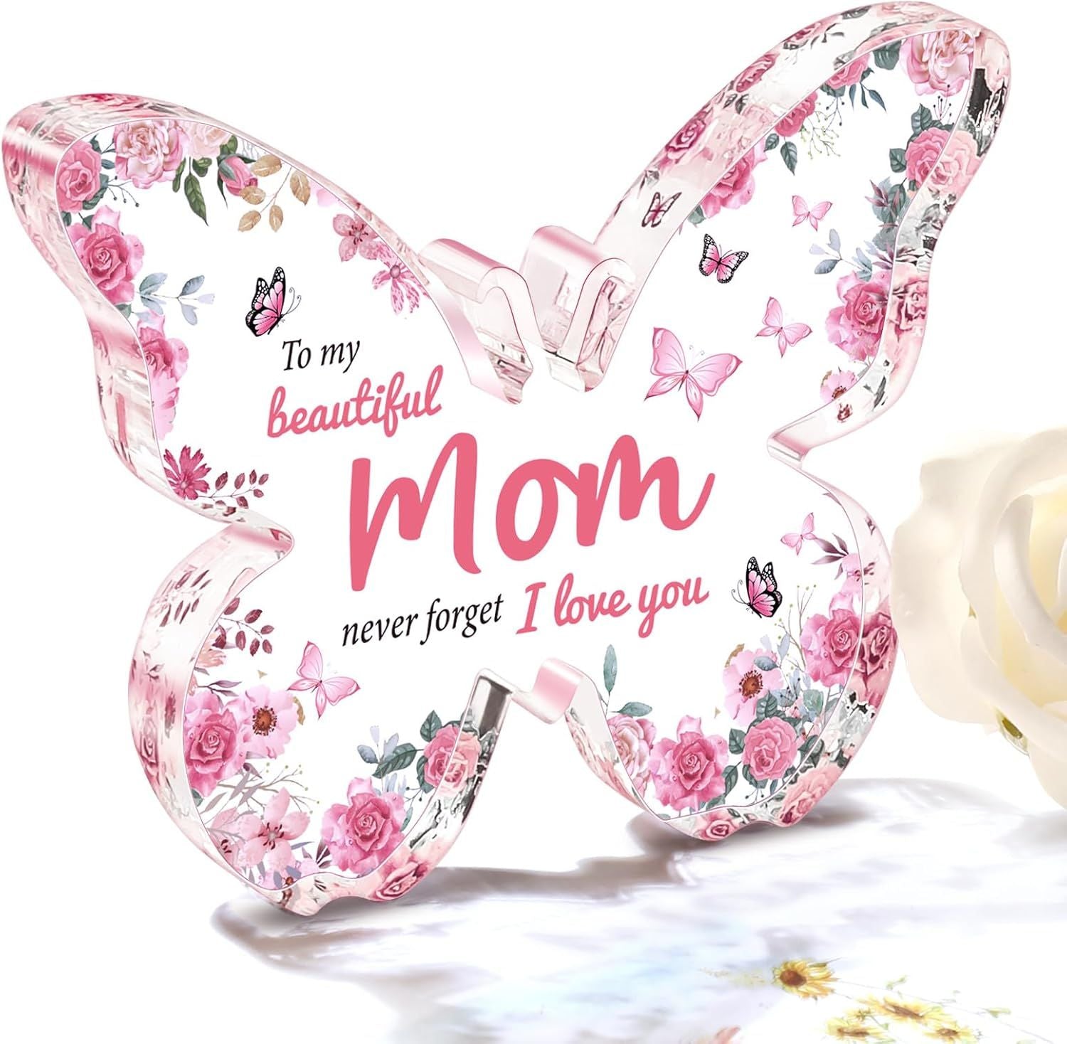 Butterfly Acrylic Keepsake Gift for Mom & Teacher | Sentimental Decoration