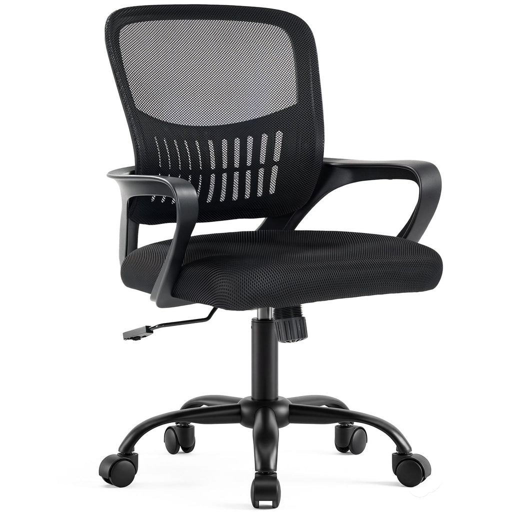 Ergonomic Adjustable Office Chair – Rotating Back‑Style Desk Chair with Lumbar Support & Armrests