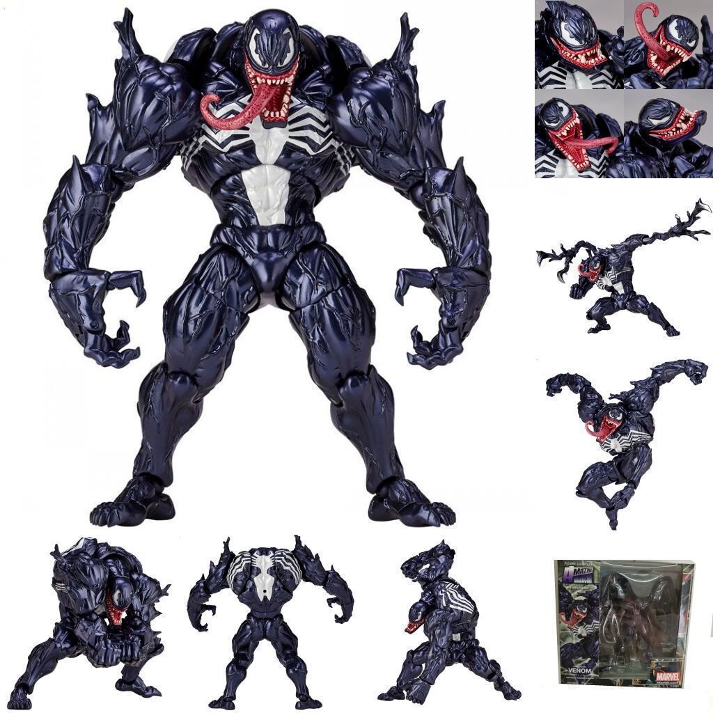 Marvel Revoltech Action Figure – Carnage Deadpool Spider-Man Venom Wolverine Magneto Captain America Gwen Stacy Collectible Toy