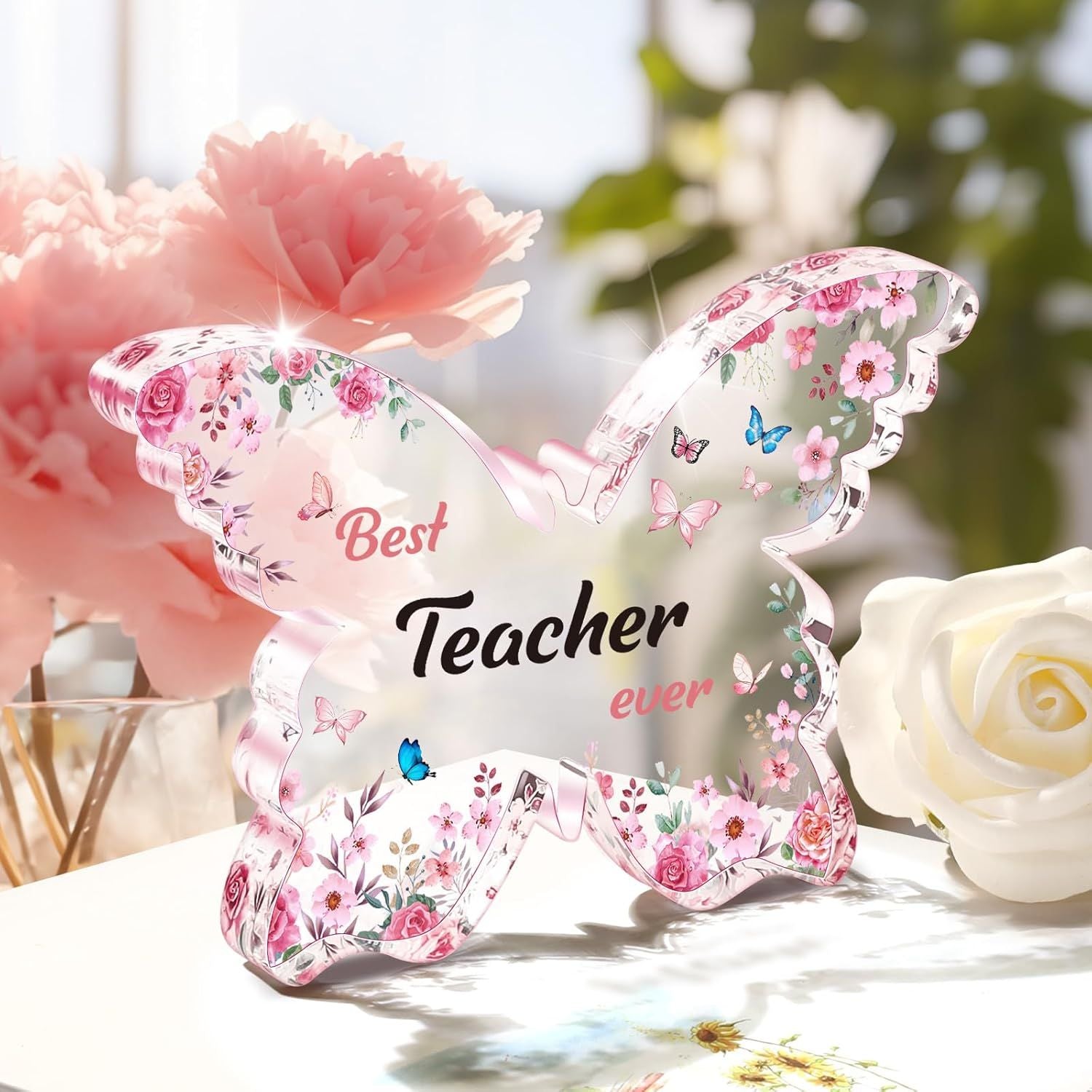 Butterfly Acrylic Keepsake Gift for Mom & Teacher | Sentimental Decoration