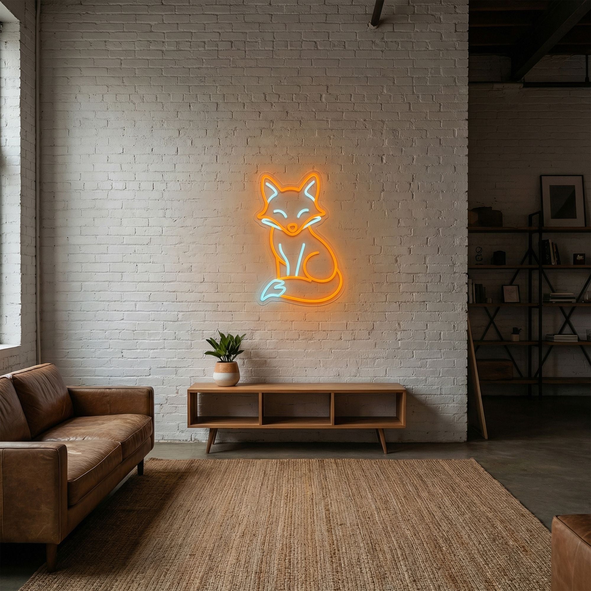 Fox Neon Sign – Dimmable LED Wall Light for Bedroom, Game Room & Home Décor