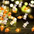 Guirlande lumineuse Lapin et Carotte – Fée lumineuse de Pâques à piles pour la décoration de printemps intérieure/extérieure