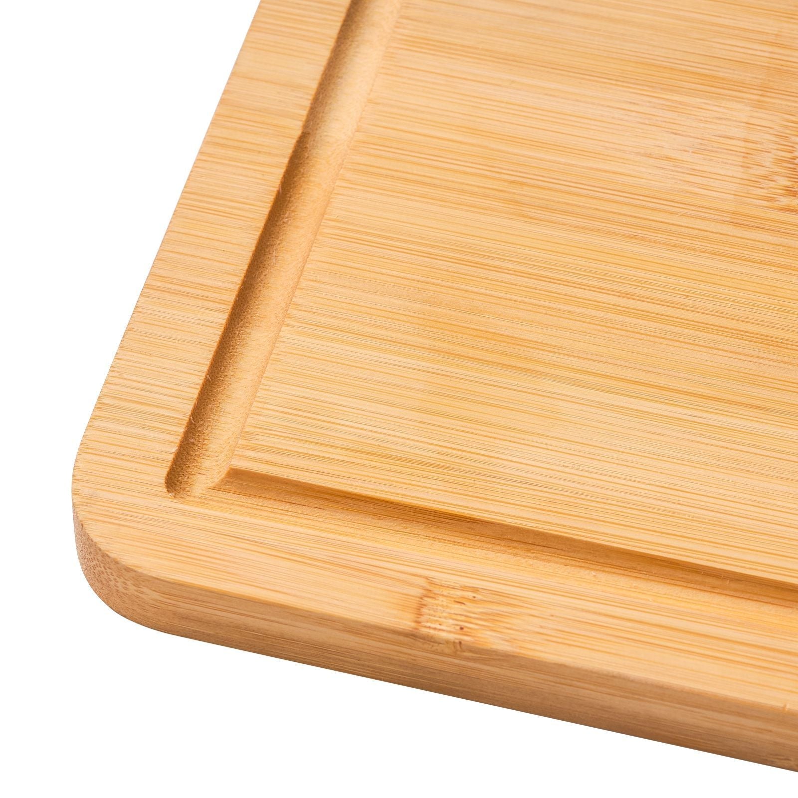 3-Piece Bamboo Cutting Board Set — Juice Groove, Built-in Handle & Food-Grade Oil Finish