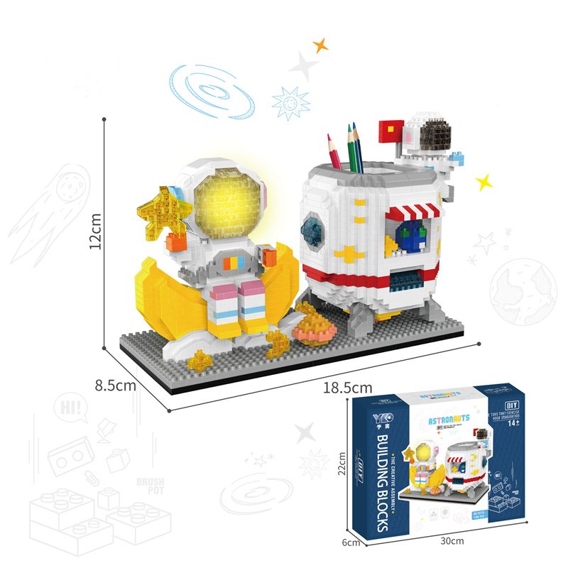 Disney Series Building Block Pen Holder – Stitch Winnie the Pooh DIY Puzzle Assembly Toy and Desk Organizer