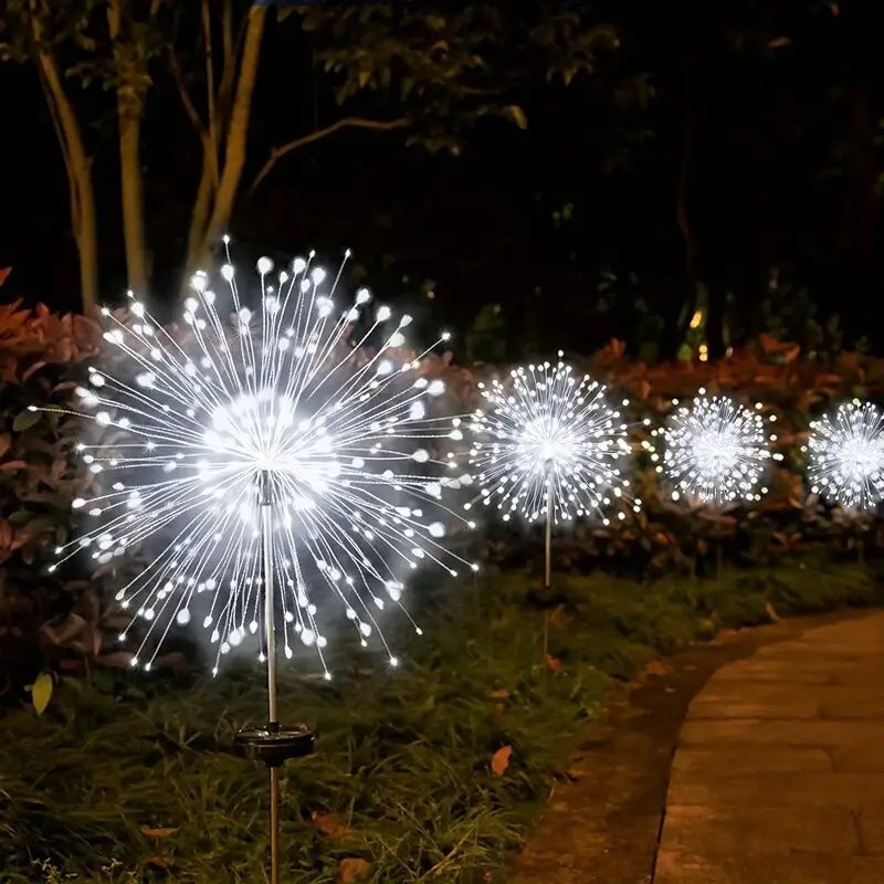 120‑LED Solar Fireworks Lights – Starburst Garden Lights with 8 Modes, Waterproof, Solar‑Powered Pathway Décor (4‑Pack)