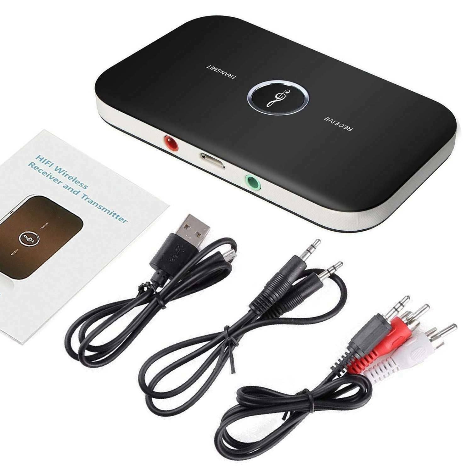 Bluetooth 5.0 Transmitter and Receiver 2‑in‑1 Audio Adapter