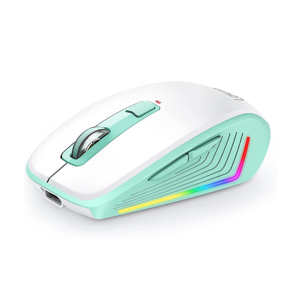 Wireless Rechargeable Silent Mouse with RGB LED Lights & USB‑C