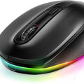 Wireless Rechargeable Silent Mouse with RGB LED Lights & USB‑C