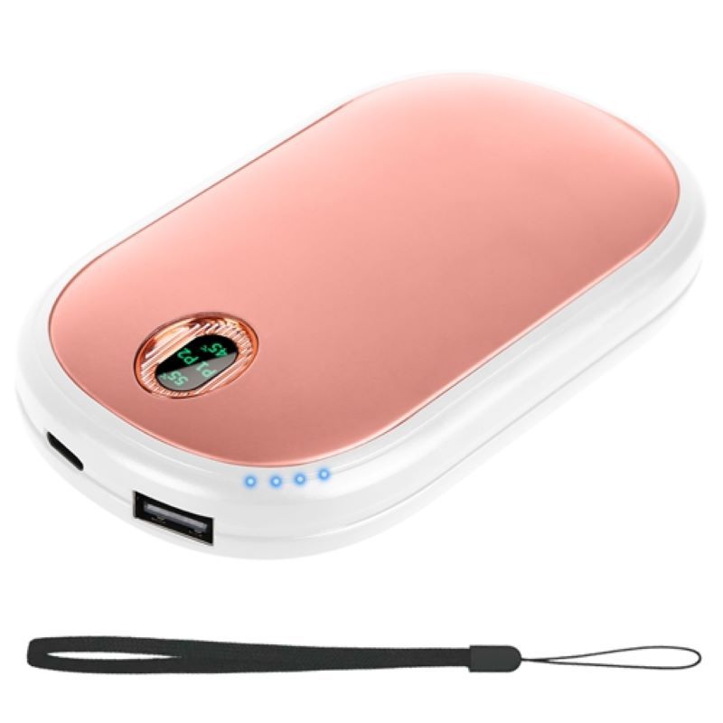 2‑in‑1 Rechargeable Hand Warmer & Power Bank – 5000mAh Portable Heater with Adjustable Temperature & Digital Display
