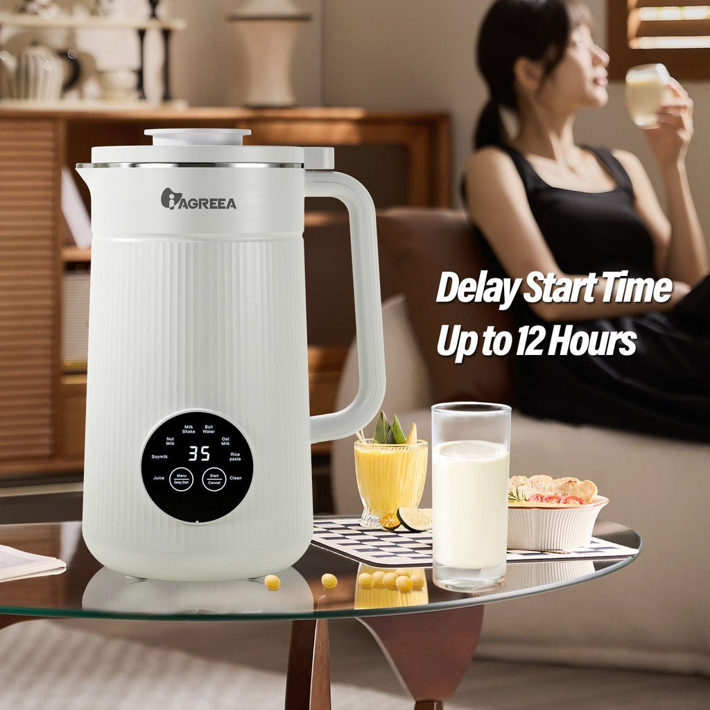 IAGREEA Nut Milk Maker 35oz | Almond Oat Soy Plant-Based Milk Machine