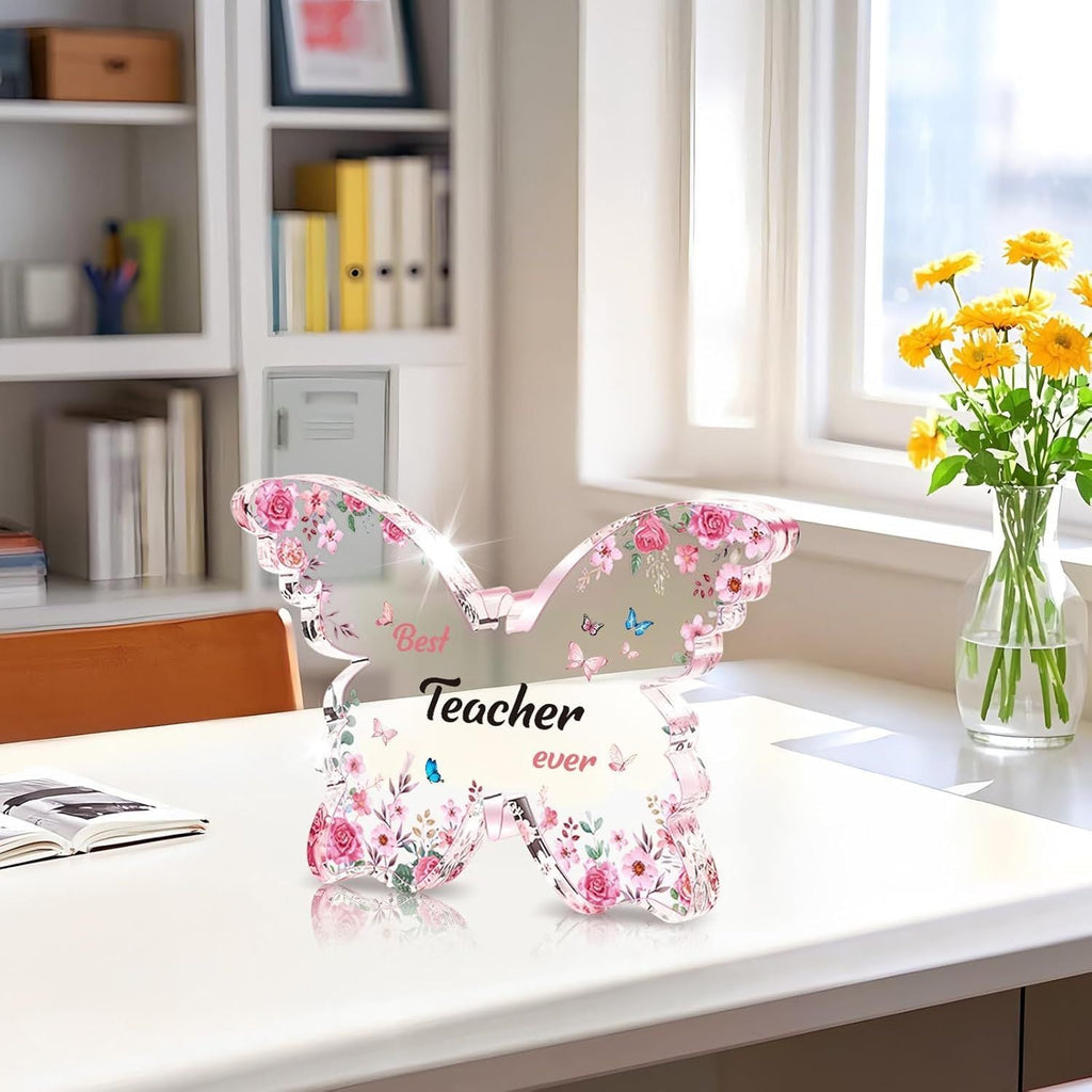 Butterfly Acrylic Keepsake Gift for Mom & Teacher | Sentimental Decoration