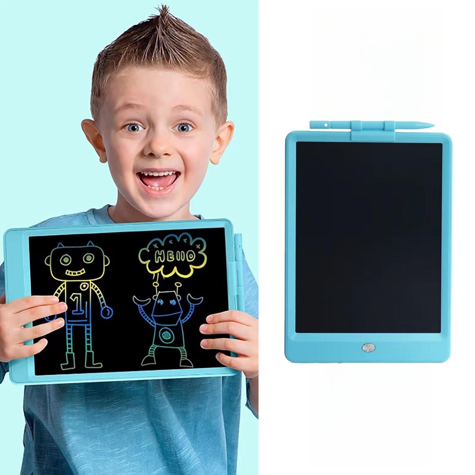 10‑Inch LCD Writing Tablet for Kids – Erasable Doodle Board with Free Practice Copybook Gift