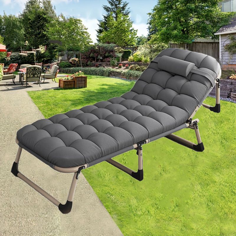Heavy‑Duty Folding Camping Bed with Flip‑Up Mattress – Portable Guest Bed for Teens & Adults