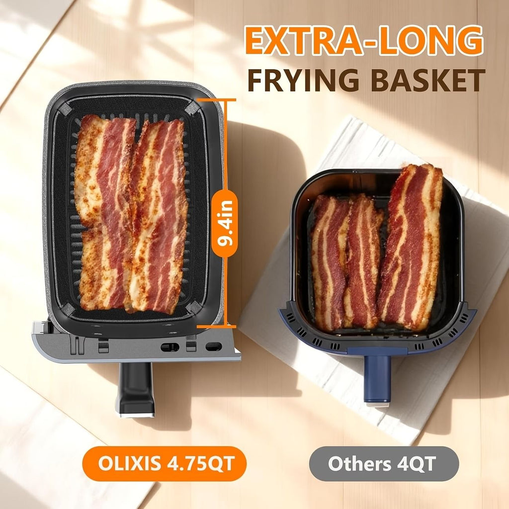 9.5 Quart Dual Basket Air Fryer – Independent Temp Control, Sync Mode, 10 Presets, Shake Reminder