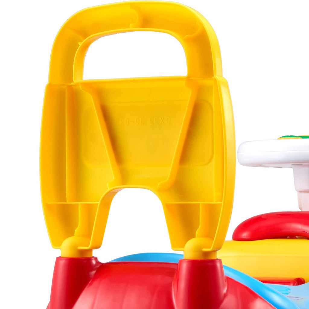 Ride‑On Push Car for Toddlers (Ages 1–3) – Sit‑to‑Stand Racer with Music, Horn & Under‑Seat Storage