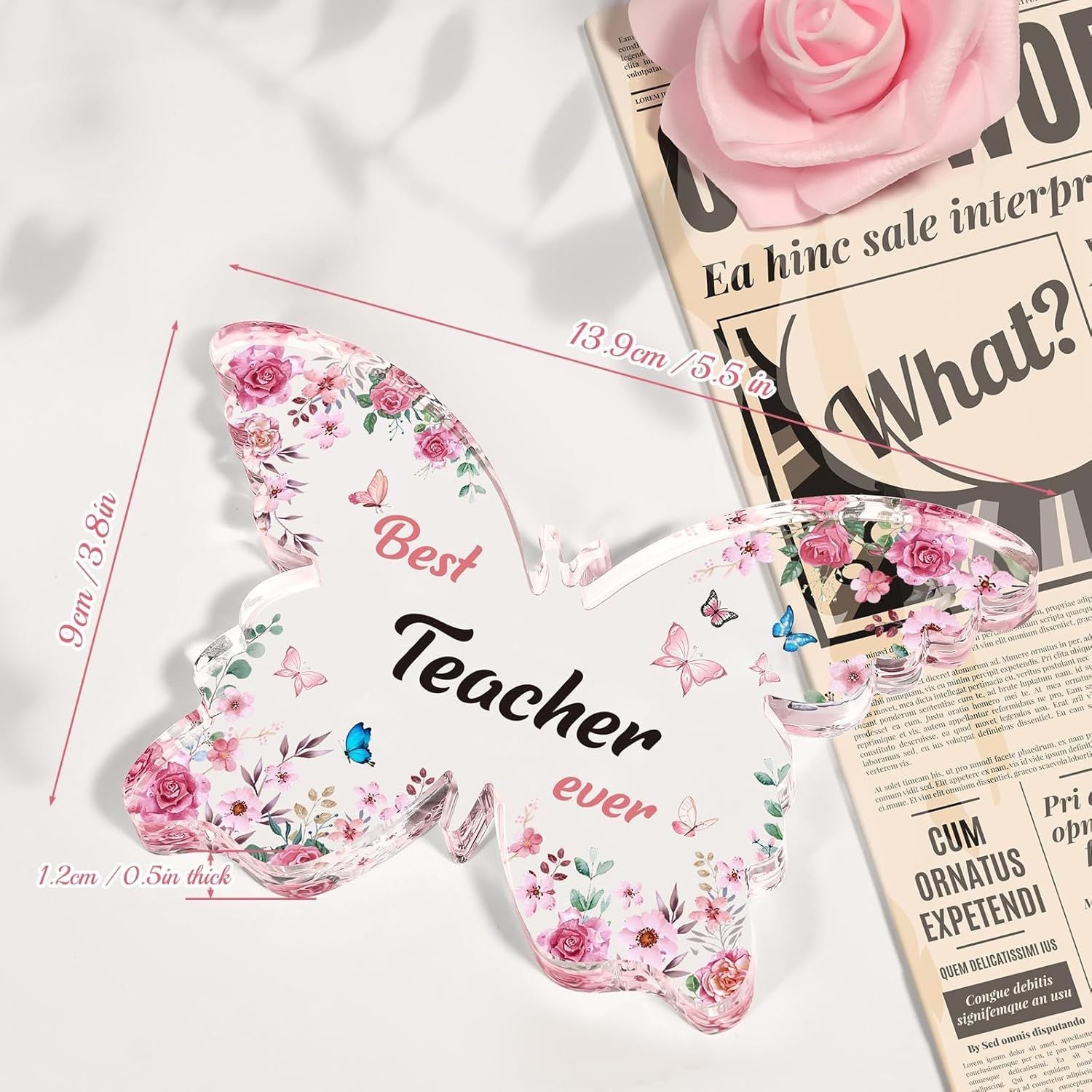 Butterfly Acrylic Keepsake Gift for Mom & Teacher | Sentimental Decoration