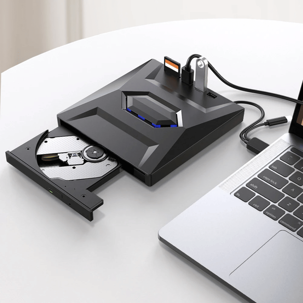External USB 3.0 CD/DVD Drive – High‑Speed Writer, Burner & Player for Windows 11/10 Laptops & PCs
