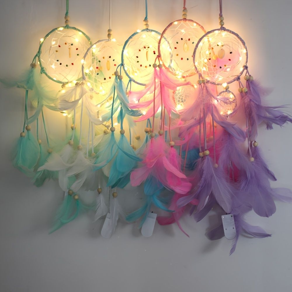 Dream Catcher Night Light – Boho Wall Hanging Ornament Bedroom Decor Gift